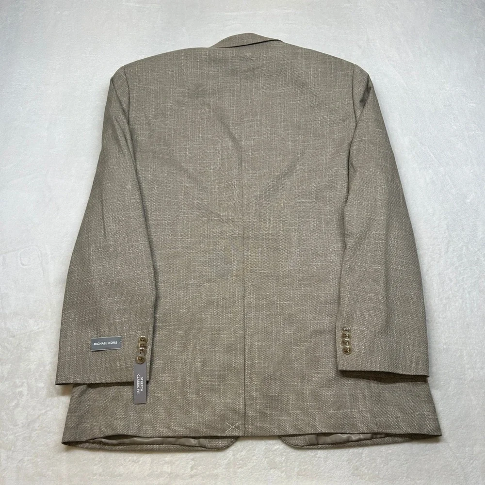 Michael Kors Kent Tan Sport Coat‎ Mens 42L 42 Classic-Fit $295 NEW